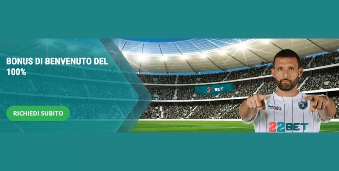 22bet bonus senza deposito