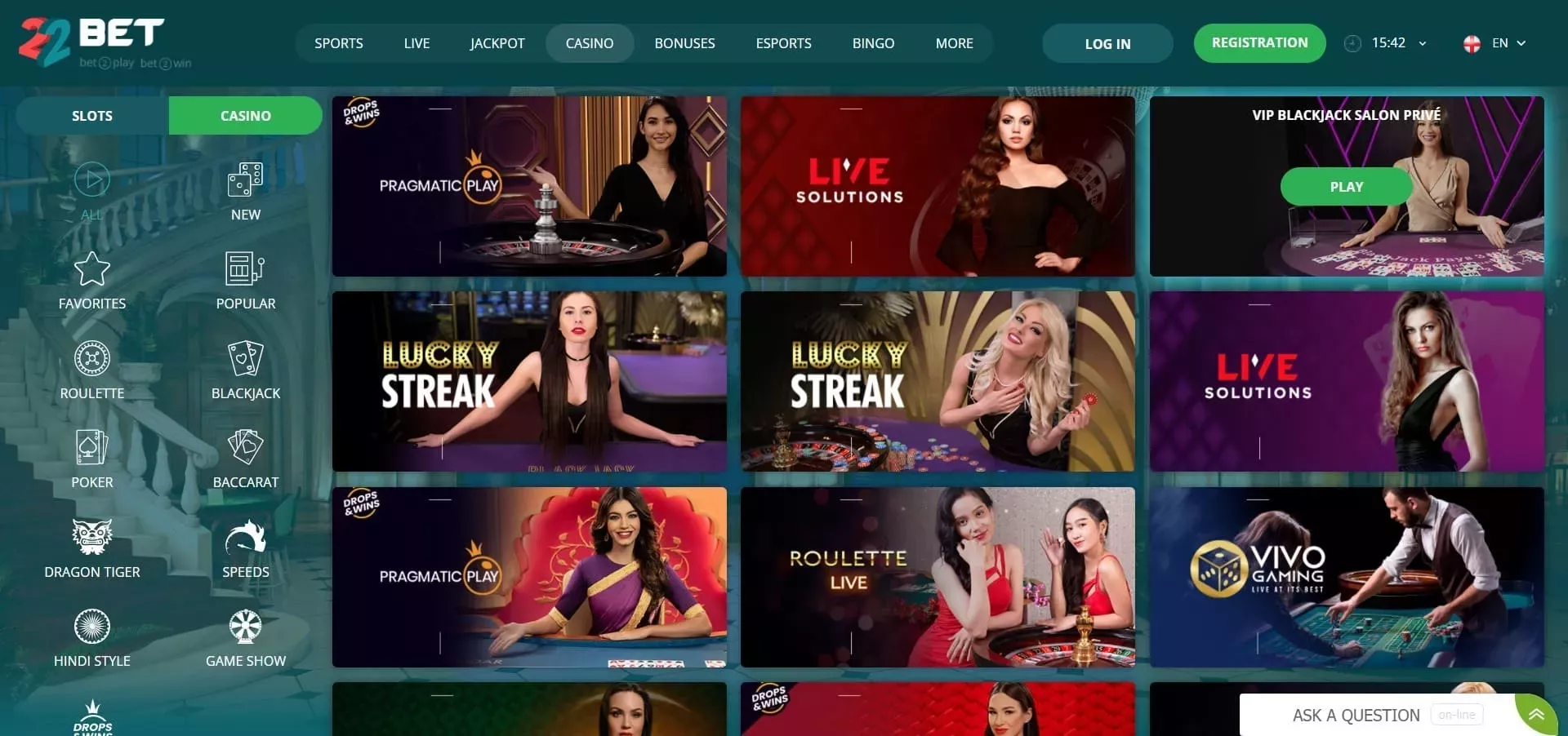 22bet casino TOC 5