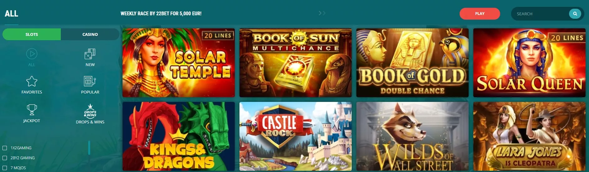22bet casino TOC 3